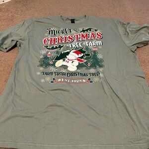 Disney Mickey Christmas Tree Farm Tee - Green